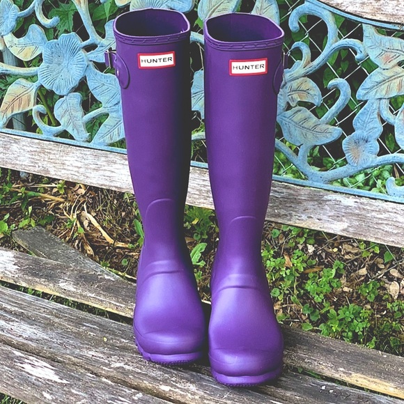 Hunter Original Tall Sovereign Purple Rain Boots - Picture 4 of 12